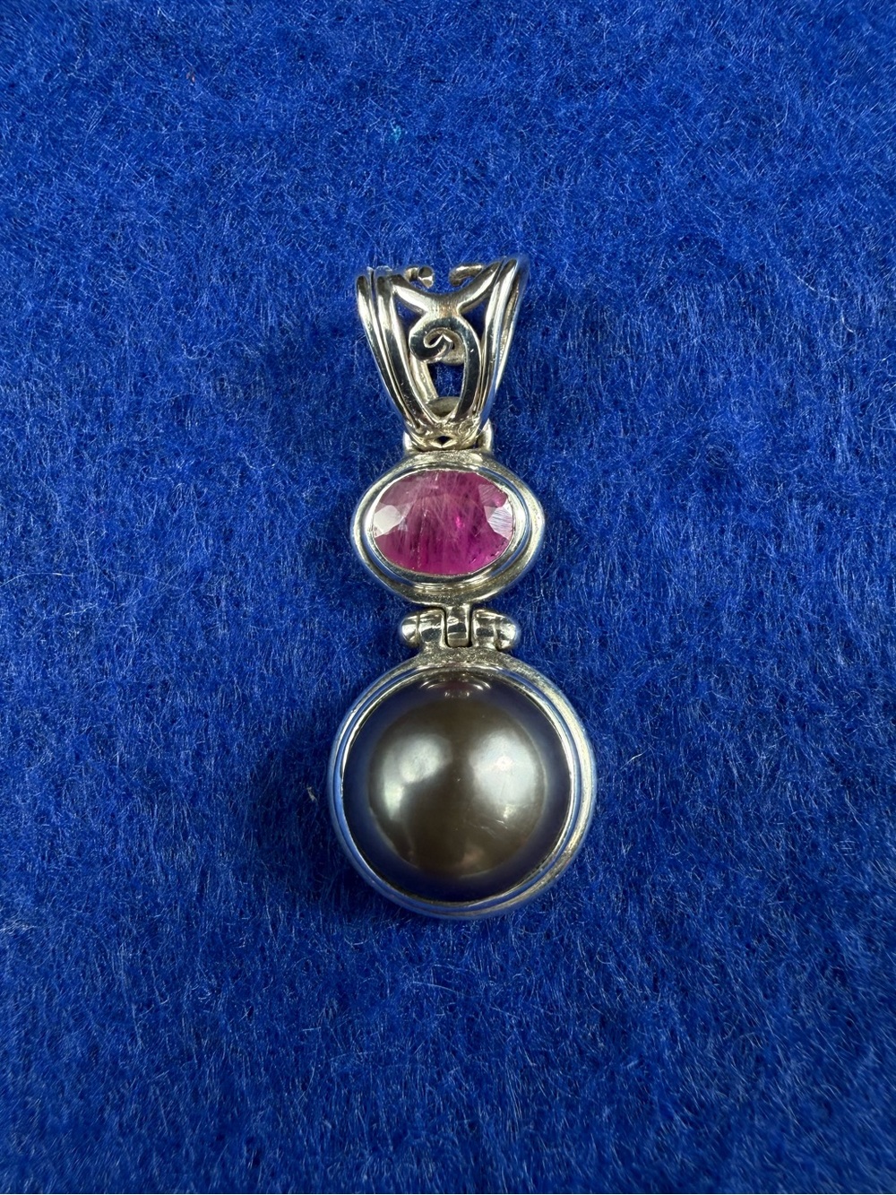Vintage Sterling Silver Boho Pendant